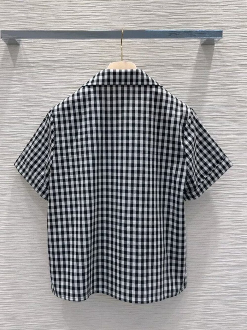 Miu Miu Black and White Gingham Two- Piece Skirt Set - Picture 4 of 9